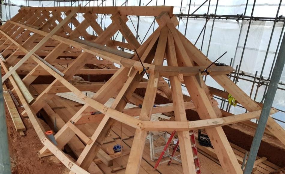 This was Alice’s first major project – technical details for second phase of works and construction details for repairs to cob and re-roofing in thatch