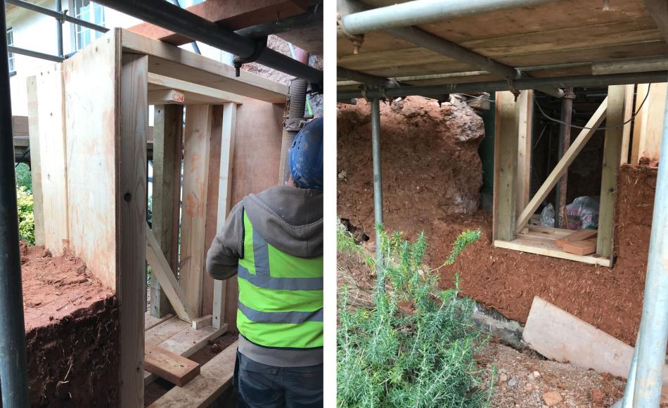 Formwork used to shutter window openings