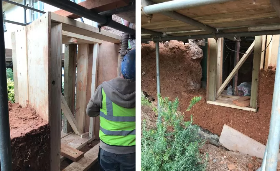 Formwork used to shutter window openings