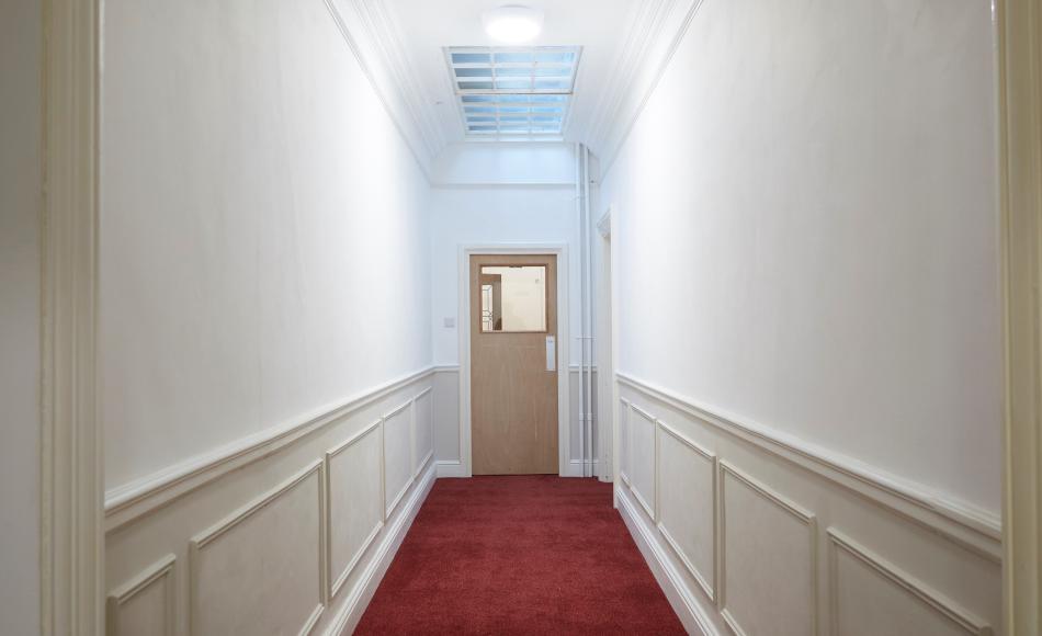 Corridors were decorated to harmonise and hide services