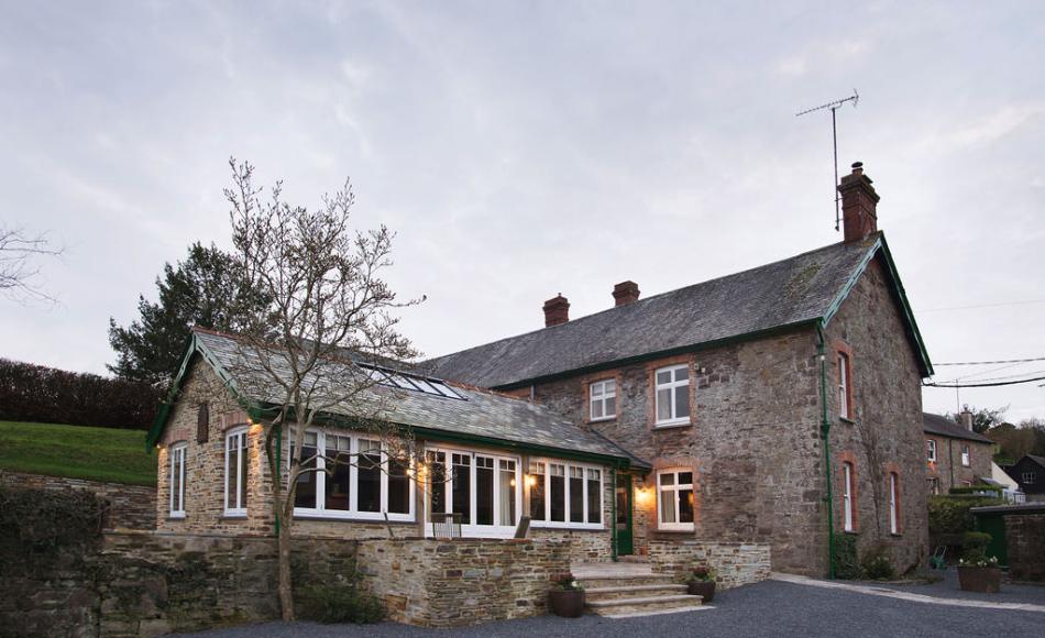 The games room forms a complementary addition to the historic house