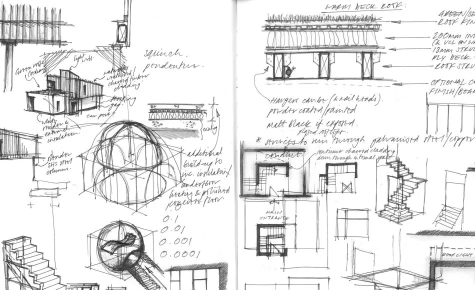Concept, layout and construction sketchbook. Pete Thompson