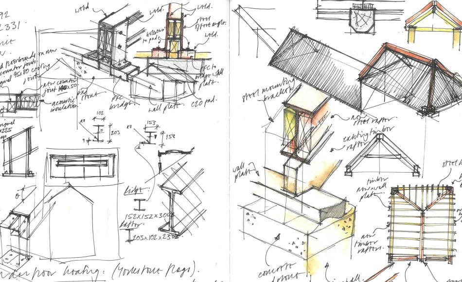 Sketchbook: construction detail design. Pete Thompson