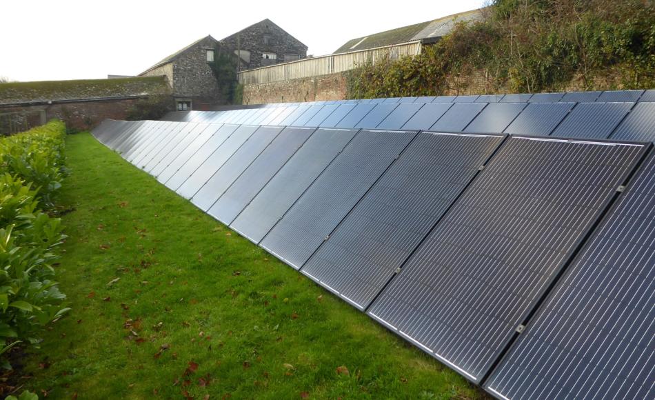A solar panel array can be particularly effective in the south west