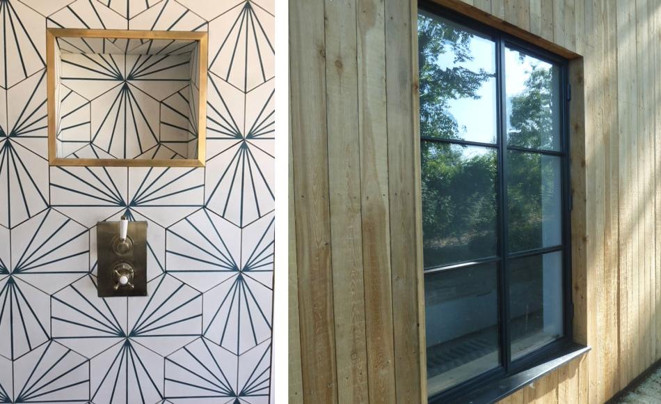 Creative internal detailing and modern steel framed windows give a modern feel