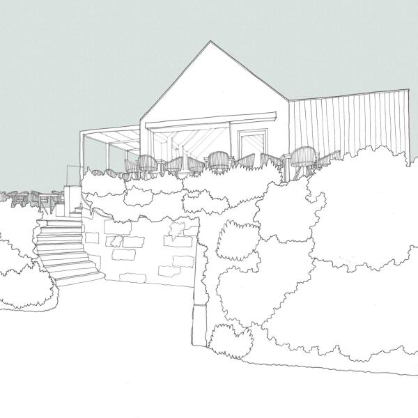 Architects visual Burgh Island Devon hotel