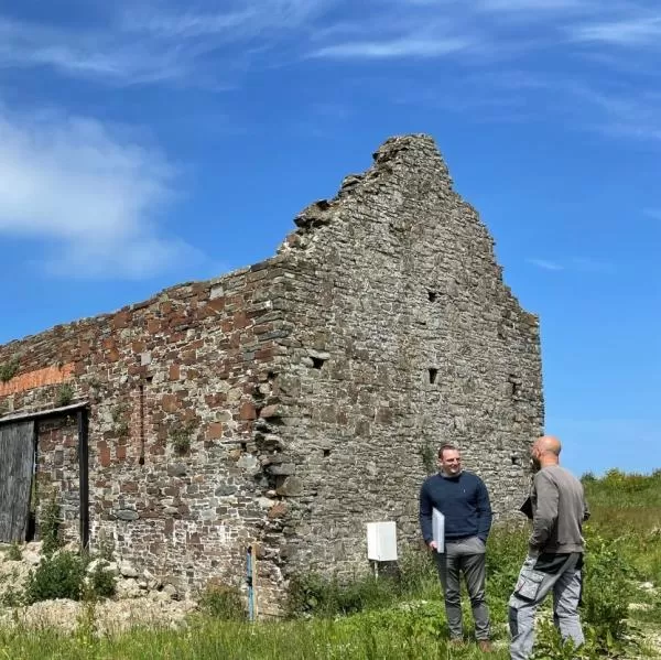 Devon Architect on site with contractor Copy