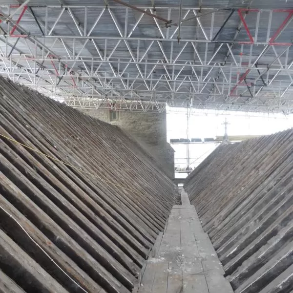 St Margarets church restoration scaffold