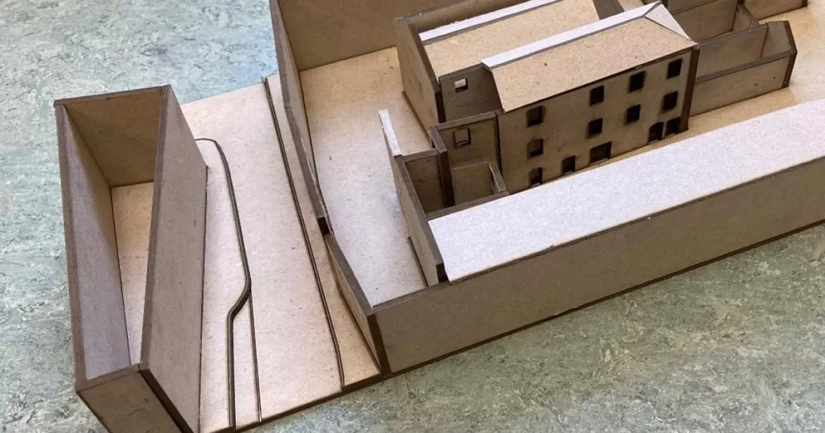 Compass Model Daniel Rhind Experimenting with a laser cut model
