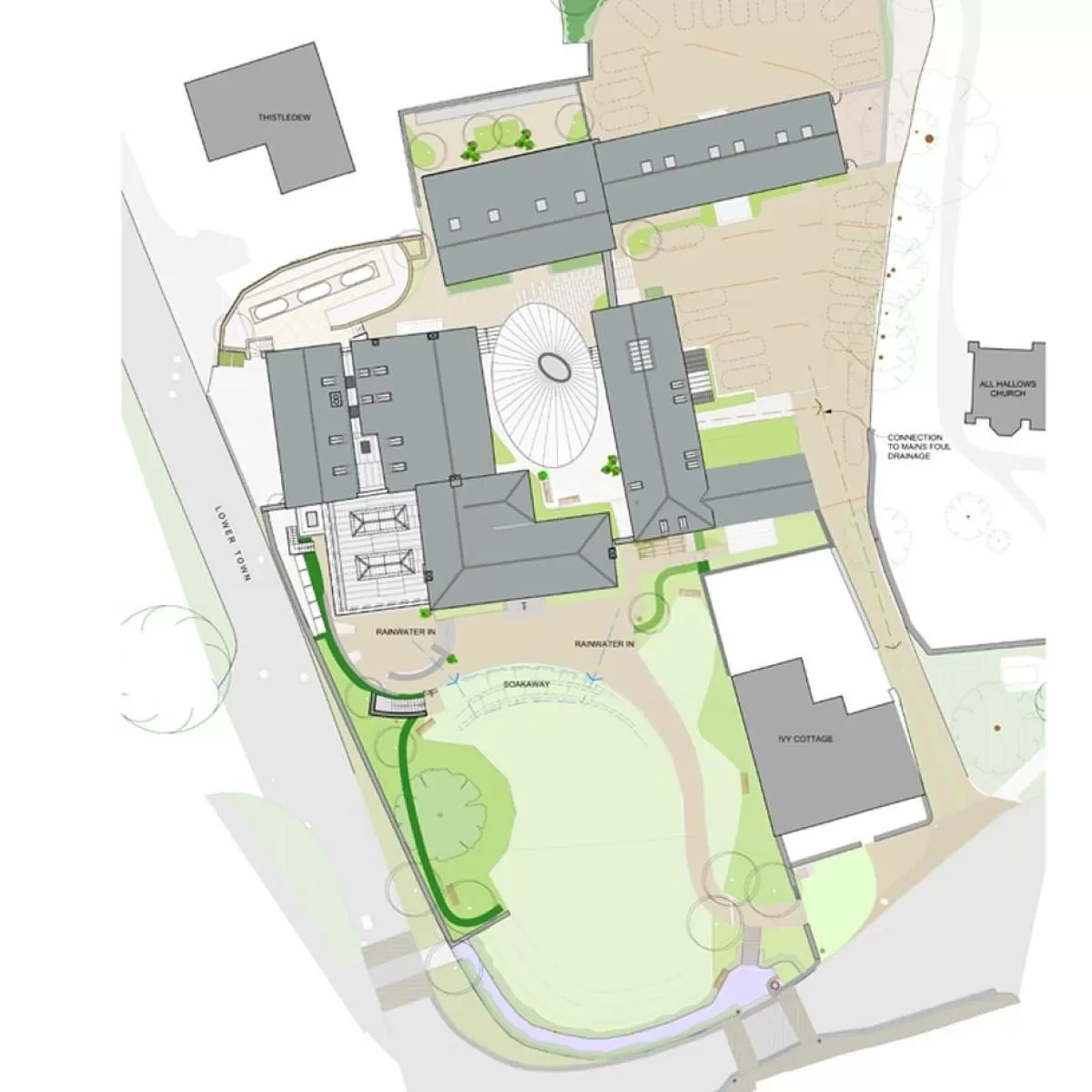 The Manor historic building conservation hotel renovation site plan square