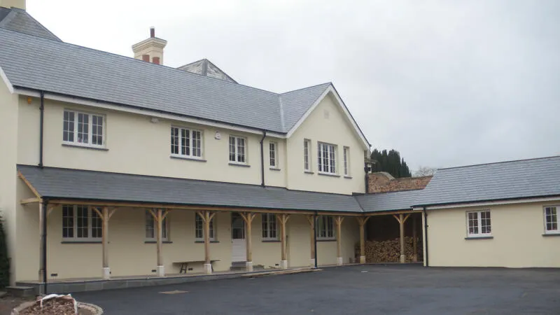 North elevation completed