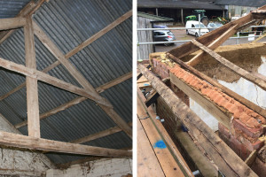 6 Holcombe B roof trusses