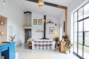 3 architects barn conversion wood burner
