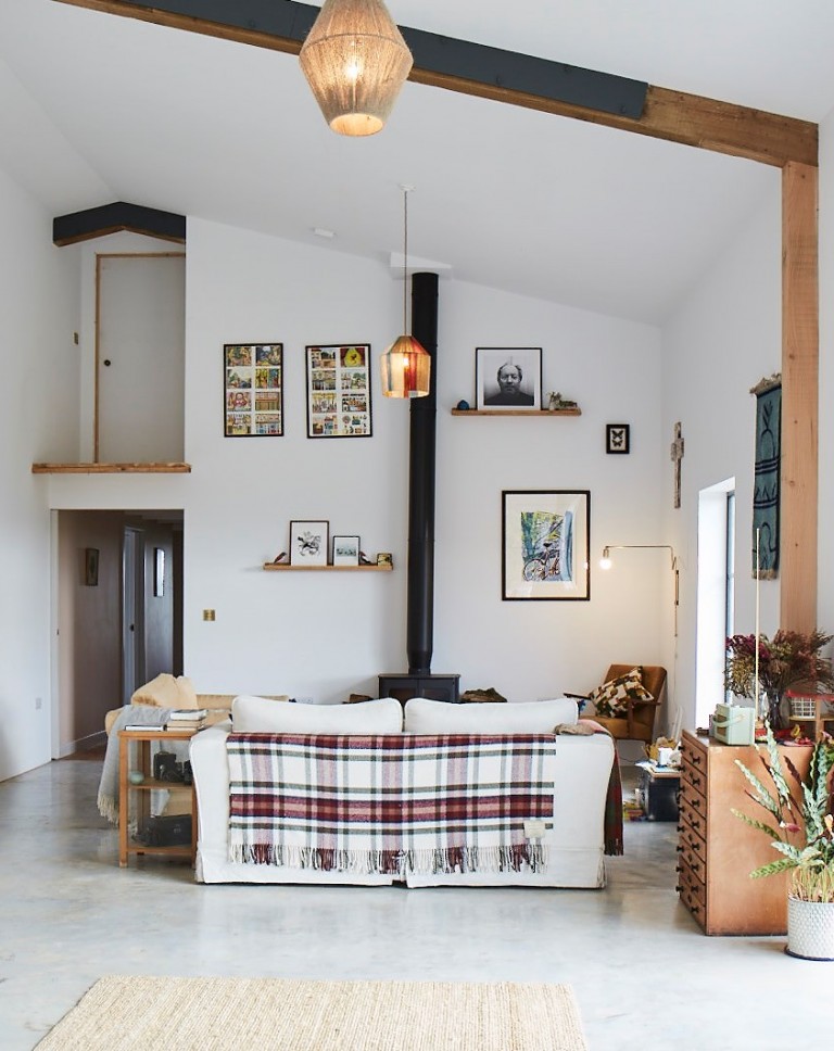 3 architects barn conversion wood burner