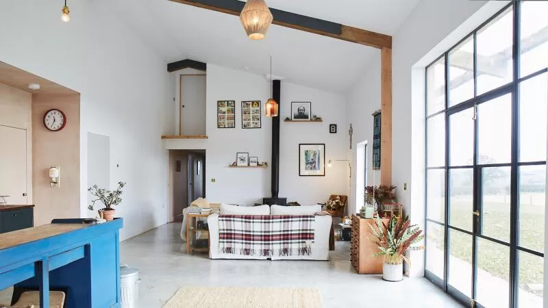 3 architects barn conversion wood burner