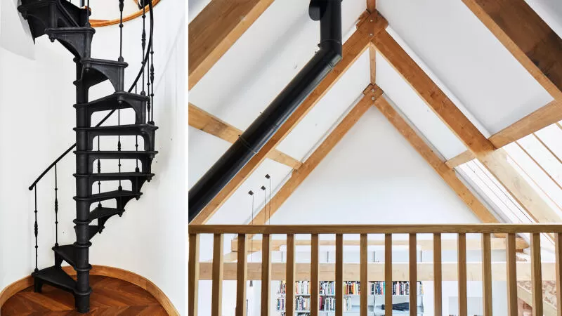 8 barn conversion annexe mezzanine stove