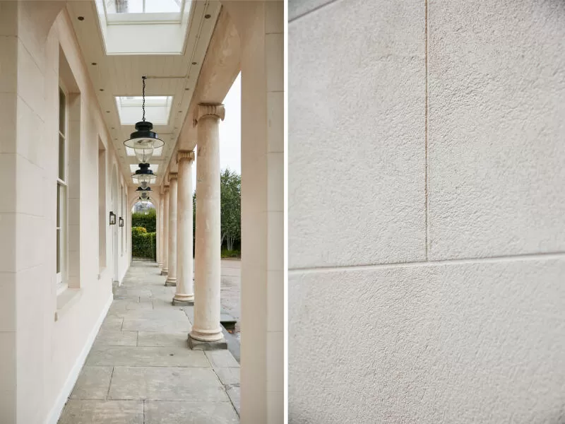 1085 Georgian villa architects renovation exterior colonnade