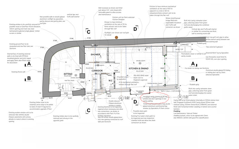 1135 Grade 2 listed house architects modern extension plan