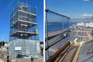 Jubilee clock tower during refurb