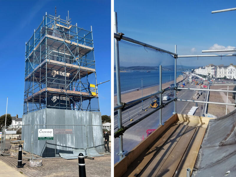 Jubilee clock tower during refurb