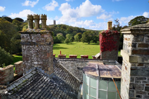 623A Hartland Abbey roof view before
