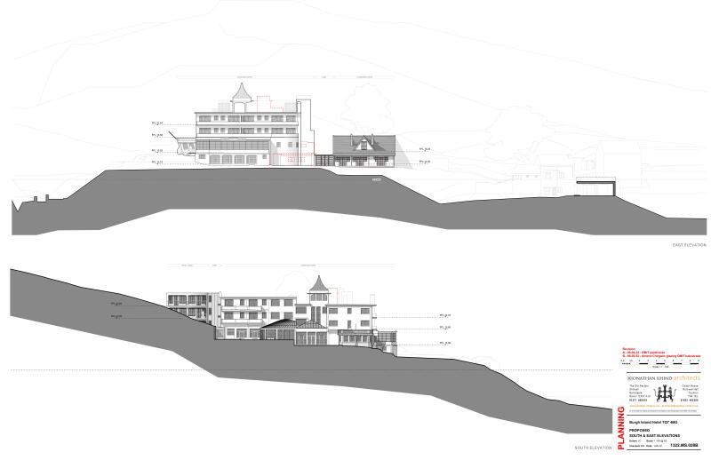 Burgh Island Architects Proposed South and East Elevations