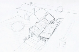 1262 historic cottage extension sketch view