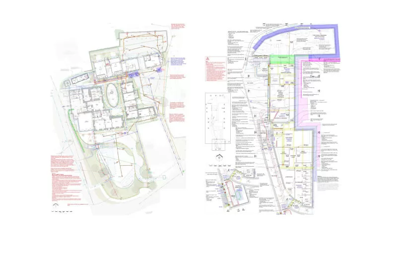 8 1216 Woolsery Grade II listed Manor site services plan Custom 2 Custom v2