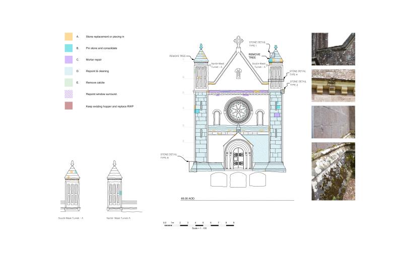 Architects conservation work Grade I listed chapel 1353B 7