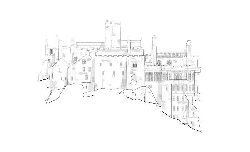 Architects Cornwall St Michaels Mount elevation