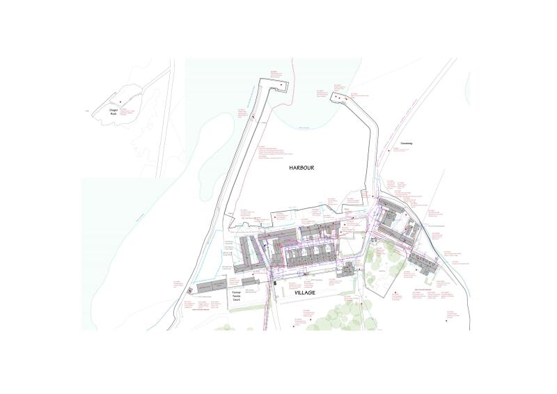 Architects Cornwall St Michaels Mount site plan Custom