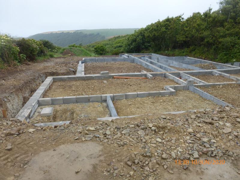 1170 Architects sustainable new build Devon groundworks