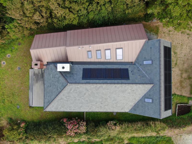 1170 Architects sustainable new build Devon roof Kilbride