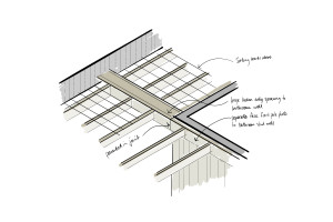 1216 Architects barn conversion Devon ceiling structure 2