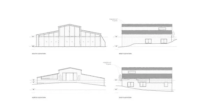Winged Barn Architects conversion Devon elevations