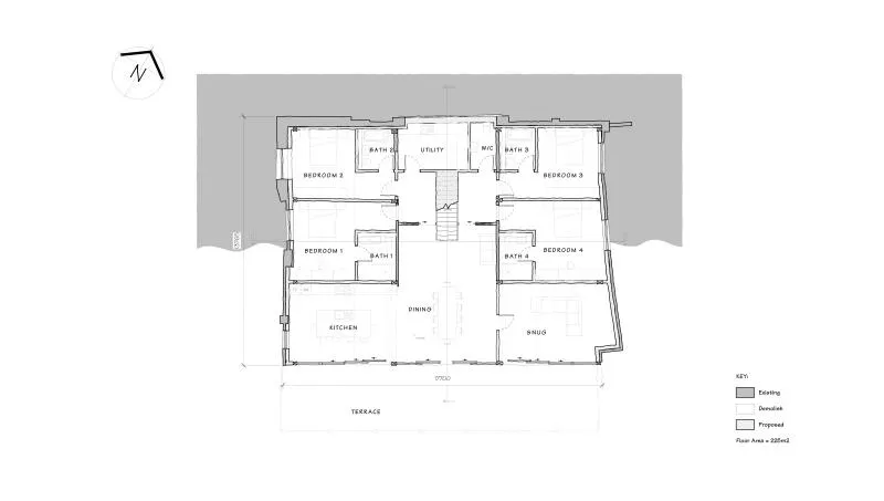 Winged Barn Architects conversion Devon plan