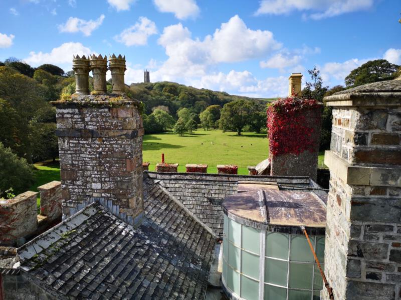 623A Hartland Abbey roof view before