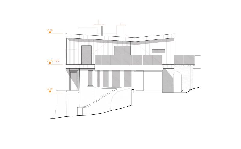 Architects coastal renovation 1451 east elevation