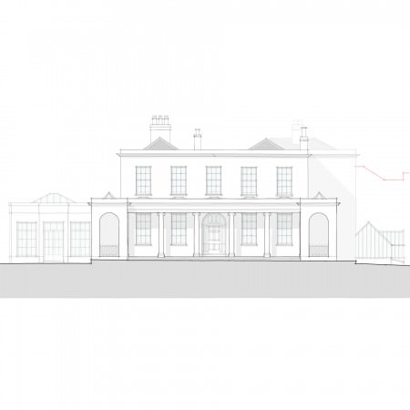 Georgian villa extension front elevation thumbnail