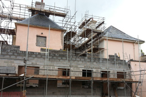 North elevation during works