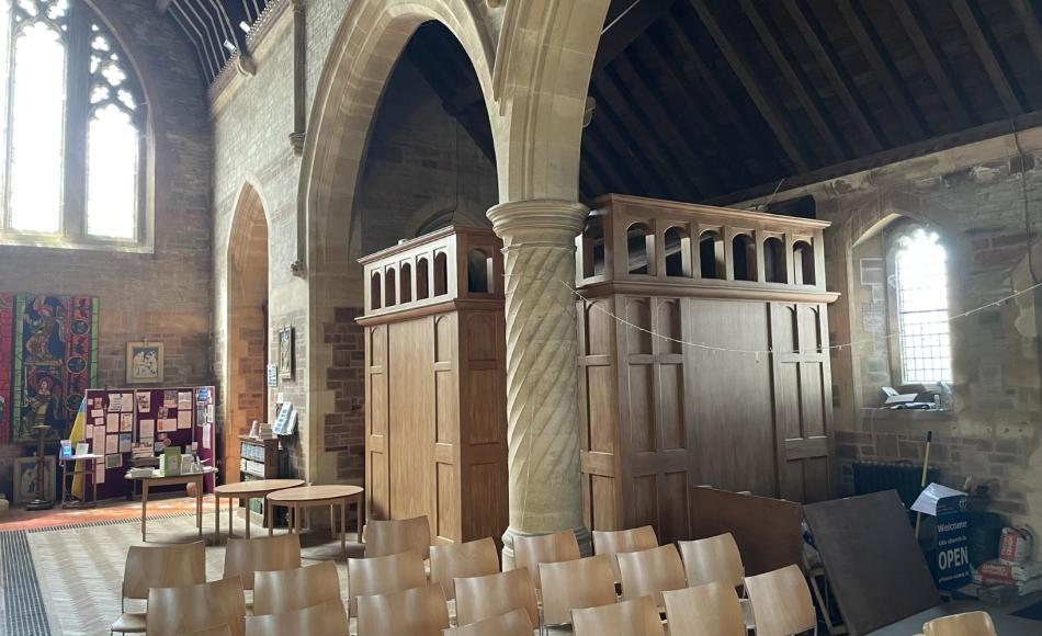 Installation of a WC enhancement in St Peter’s Church, Ilfracombe, on which JJ has been working